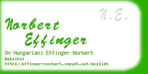 norbert effinger business card